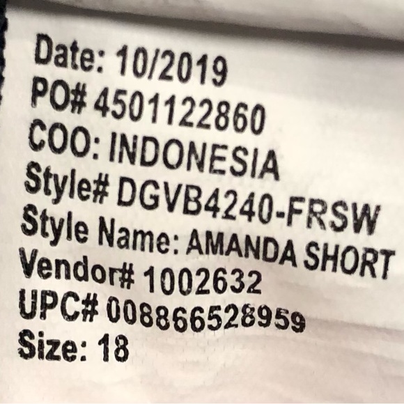 Gloria Vanderbelt Amanda Shorts All Around  Slimming Effect Size 18 - Picture 15 of 15